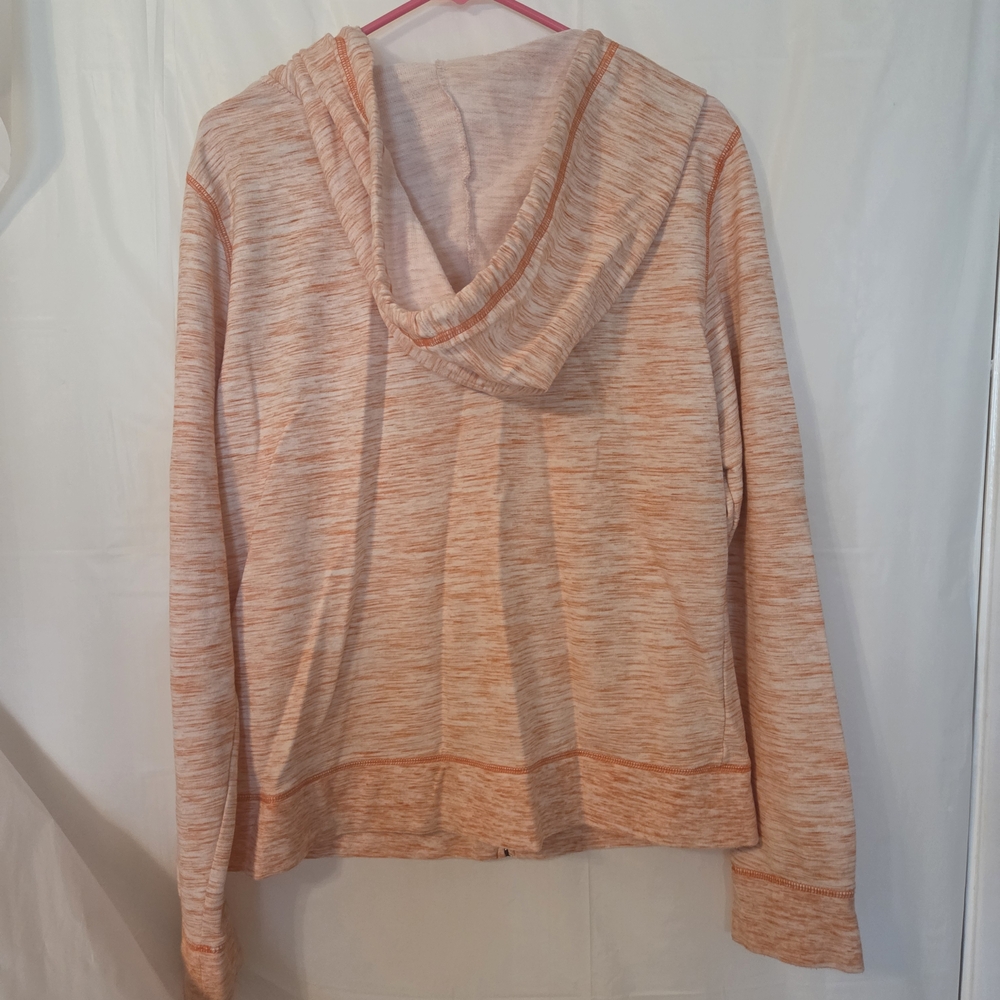 Women's Orange Zip-Up Hoodie - Picture 6 of 7